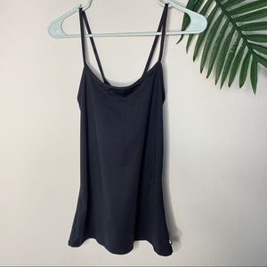Fabletics black cross back tank top XXS